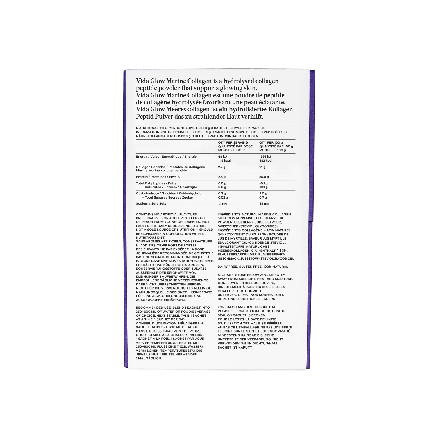 Natural Marine Collagen Sachets - Blueberry - Image 5