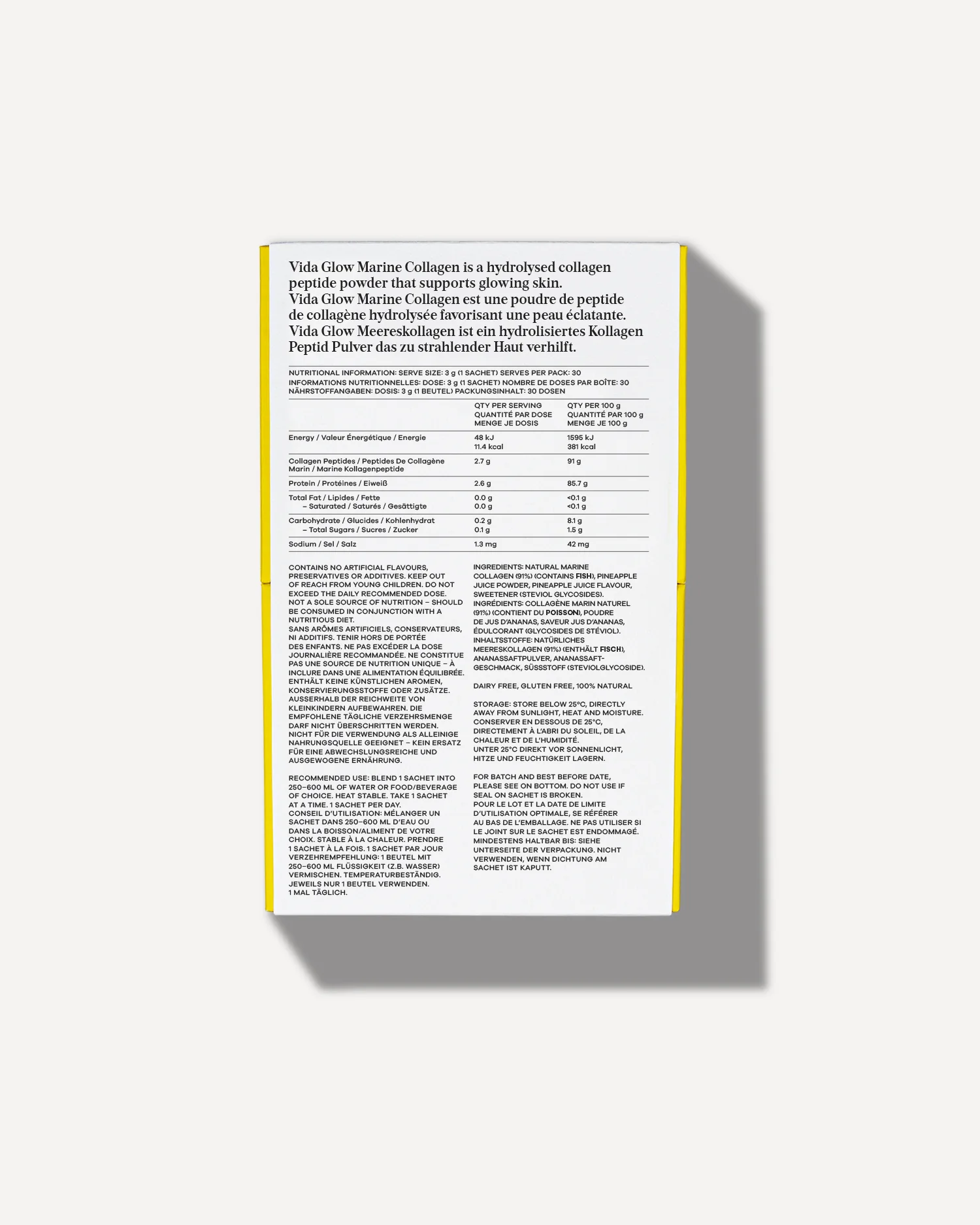 Natural Marine Collagen Sachets - Pineapple - Image 5